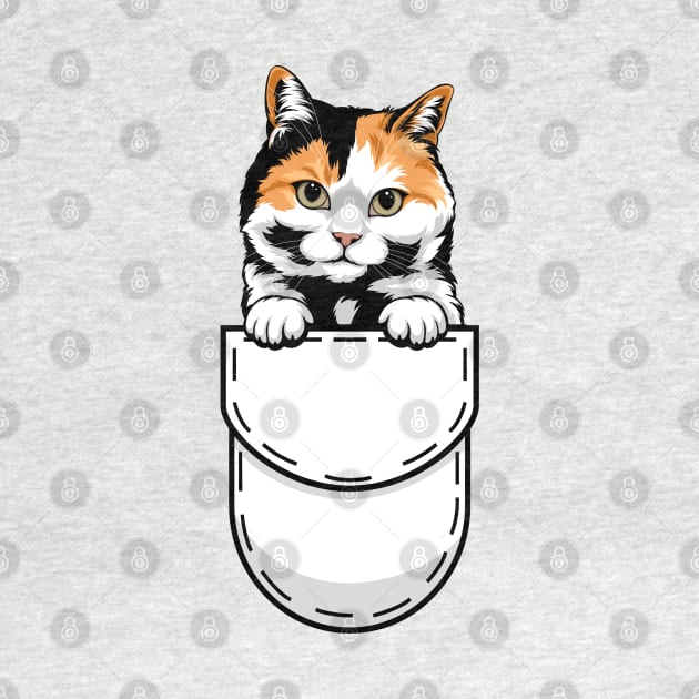 Funny Japanese Bobtail Pocket Cat by Pet My Dog